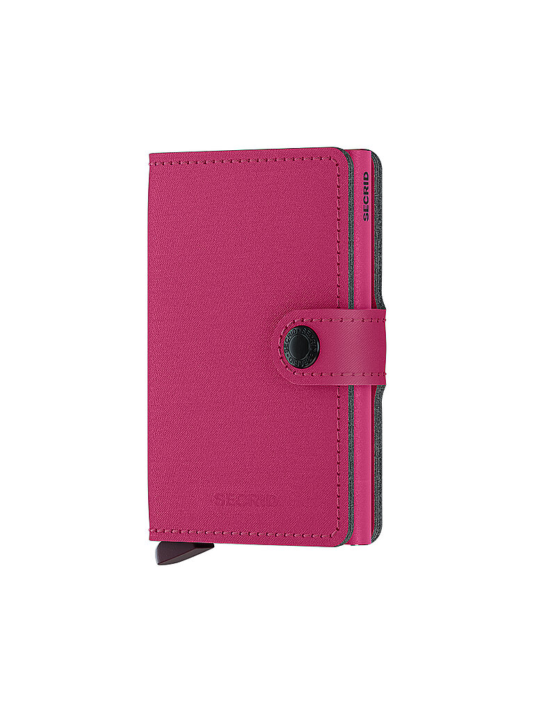Miniwallet Kreditkartenetui RFID Leder 6 cm yard fuchsia