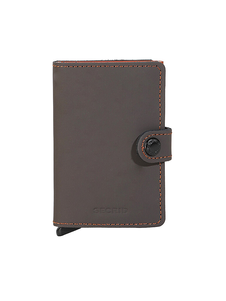 SECRID Geldbörse - Miniwallet Matte truffle & orange braun