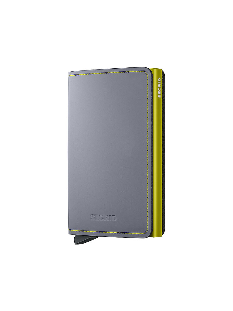 SECRID Geldbörse - Slimwallet Matte grey & lime grau