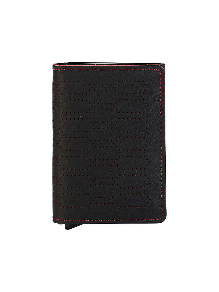Slimwallet Fuel Kreditkartenetui RFID Leder 65 cm black-red