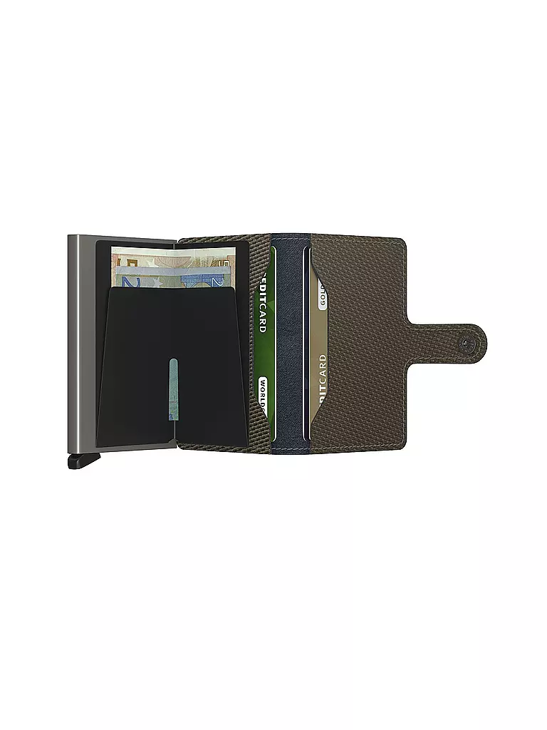 SECRID | Geldbörse - Miniwallet CARBON Khaki | schwarz