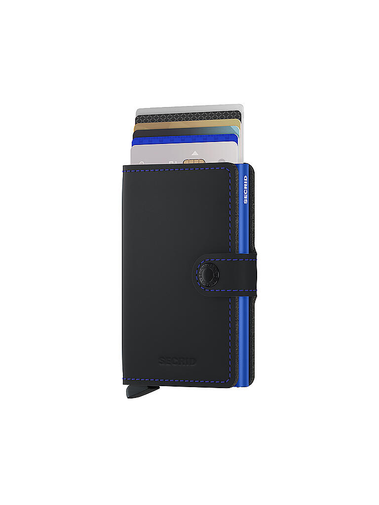 SECRID | Geldbörse - Miniwallet Matte Mini Black & Blue | schwarz