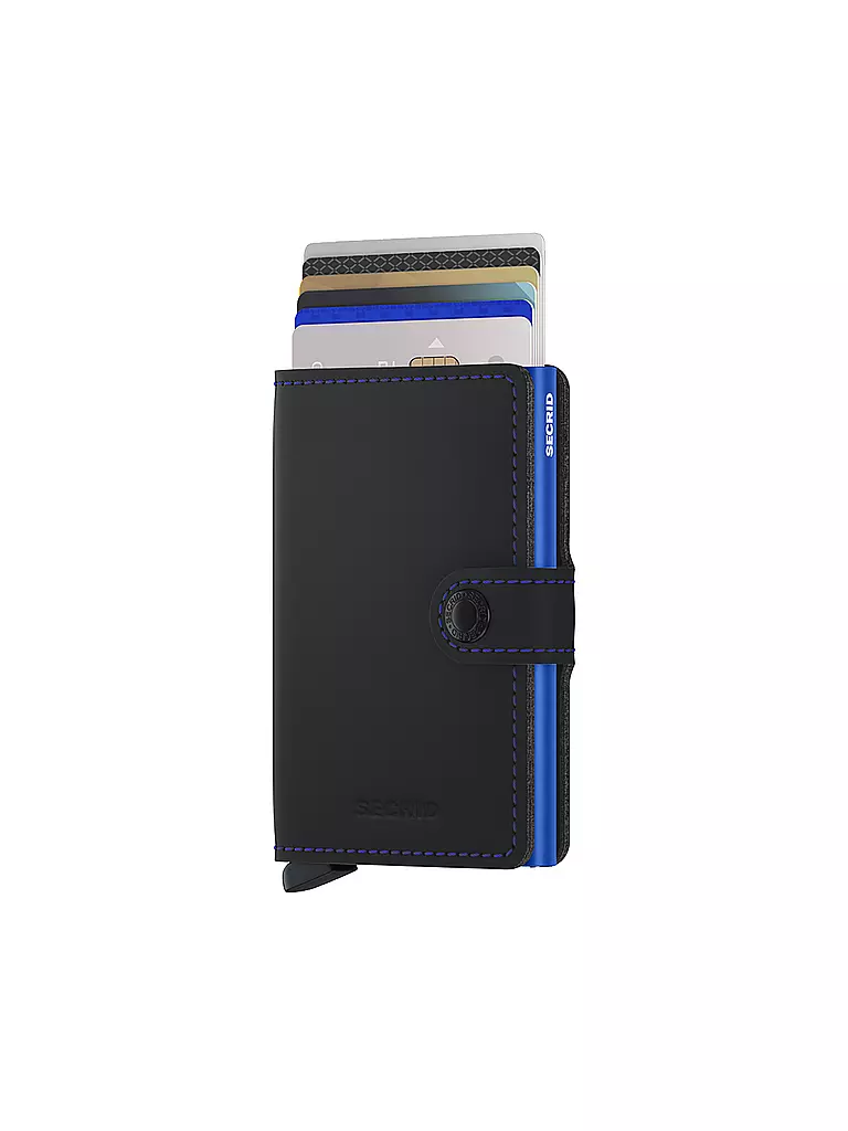 SECRID | Geldbörse - Miniwallet Matte Mini Black & Blue | schwarz