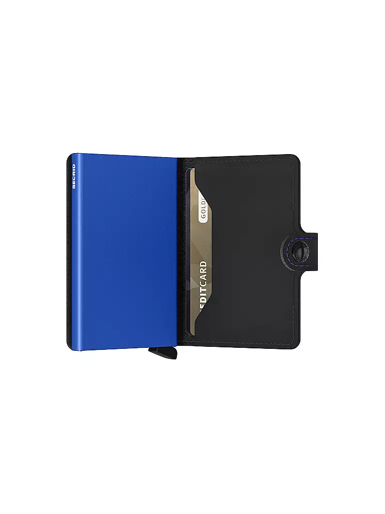 SECRID | Geldbörse - Miniwallet Matte Mini Black & Blue | schwarz