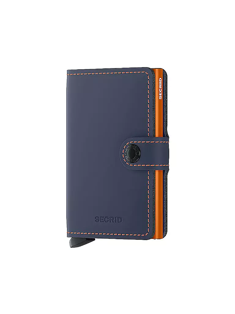 SECRID | Geldbörse - Miniwallet Matte Night Blue Orange | dunkelblau