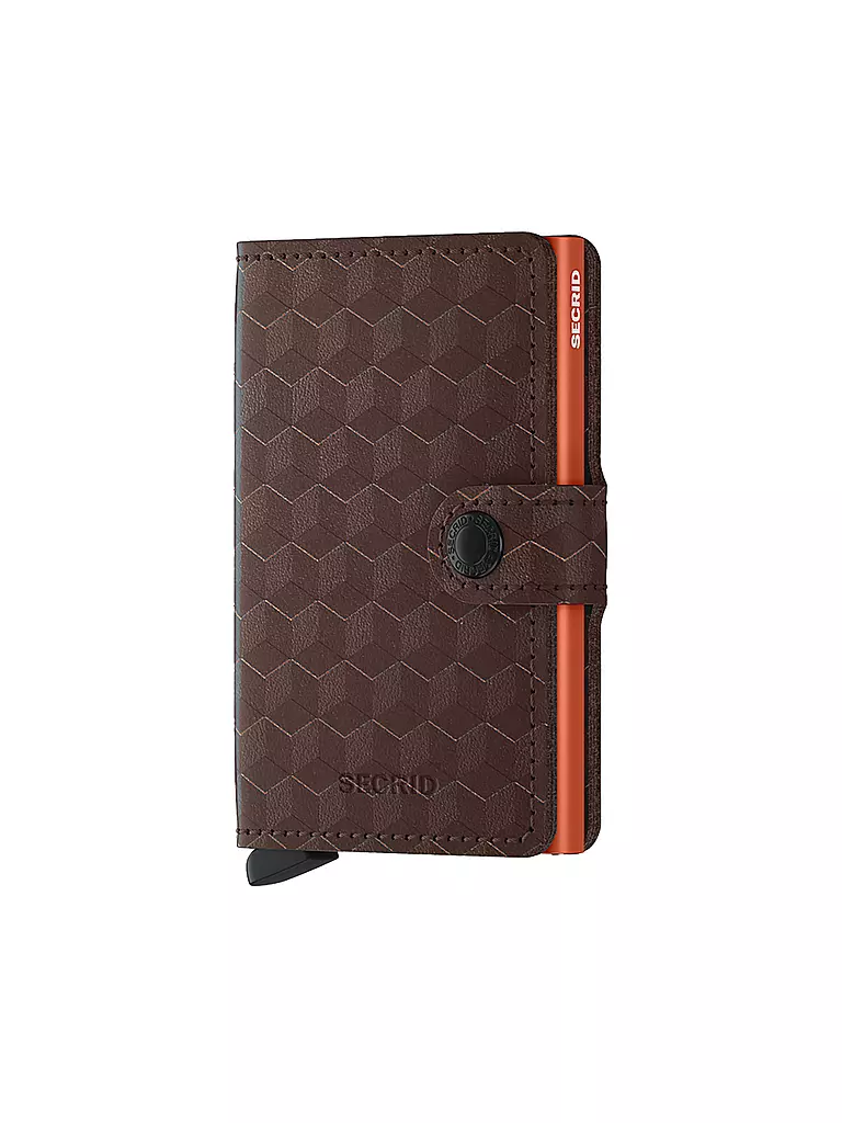 SECRID | Geldbörse - Miniwallet Optical Mini Brown Orange | braun