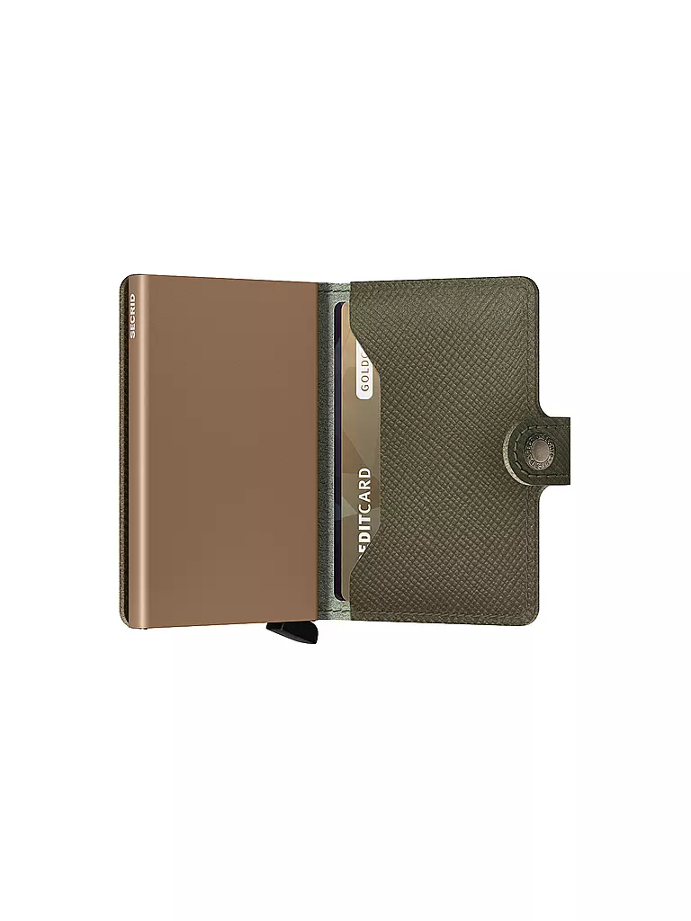 SECRID | Geldbörse - Miniwallet Saffiano Olive | hellbraun