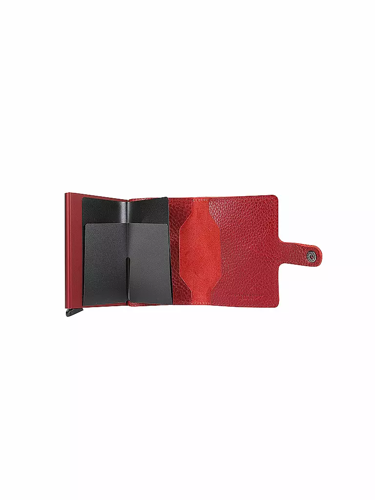 SECRID | Geldbörse - Miniwallet Vegetable Tanned Rosso/Bordeaux | schwarz