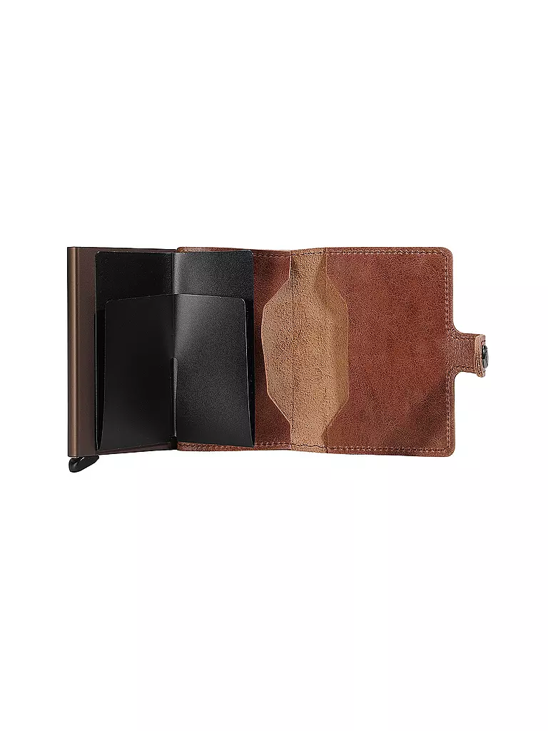 SECRID | Geldbörse - Miniwallet VINTAGE MINI Cognac Brown | blau