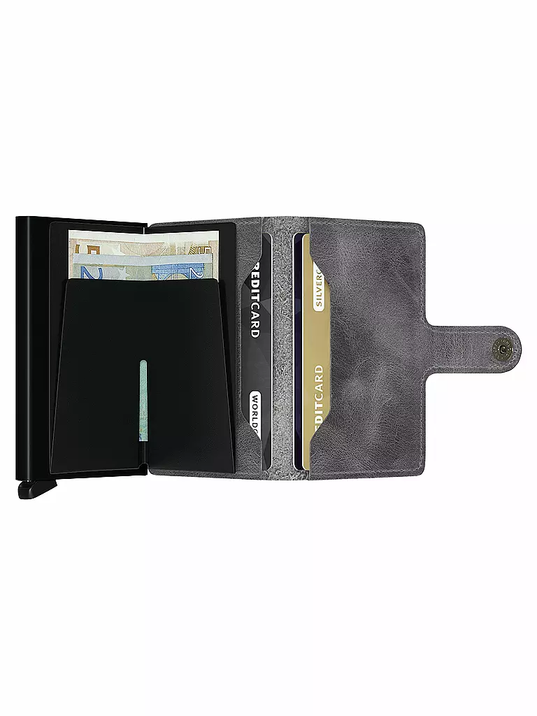 SECRID | Geldbörse - Miniwallet Vintage Mini Grey Black | grau