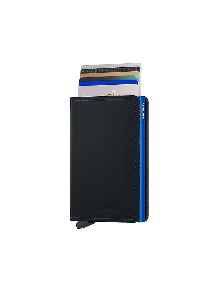 SECRID | Geldbörse - Slimwallet black&blue | Schwarz