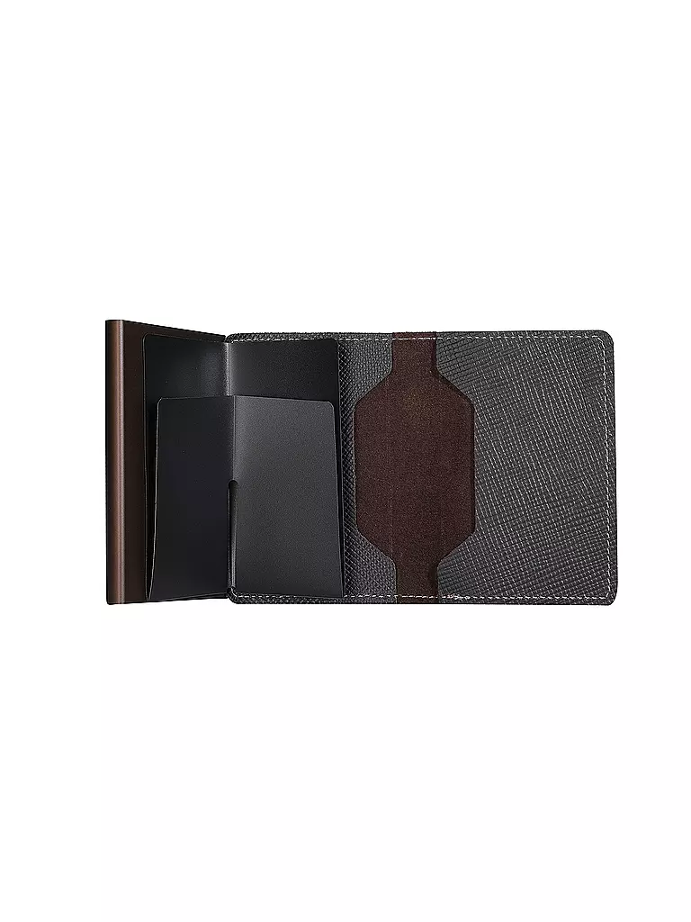 SECRID | Geldbörse - Slimwallet Saffiano Brown | braun