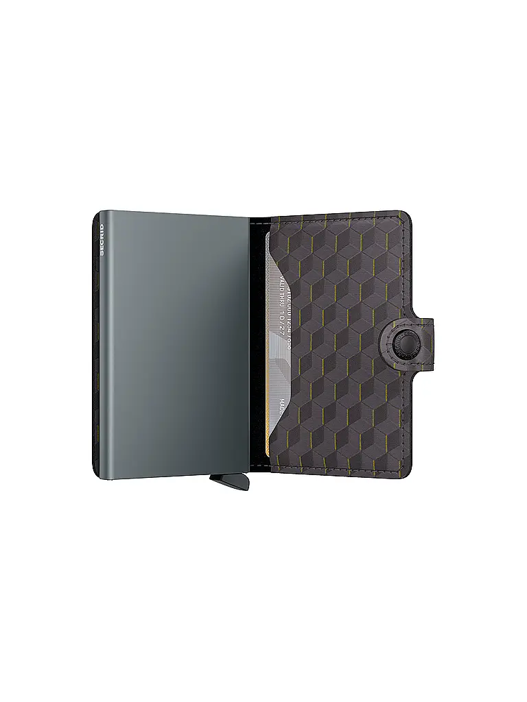 SECRID | Geldbörse Miniwallet Optical Mini Grey Yellow | Grau