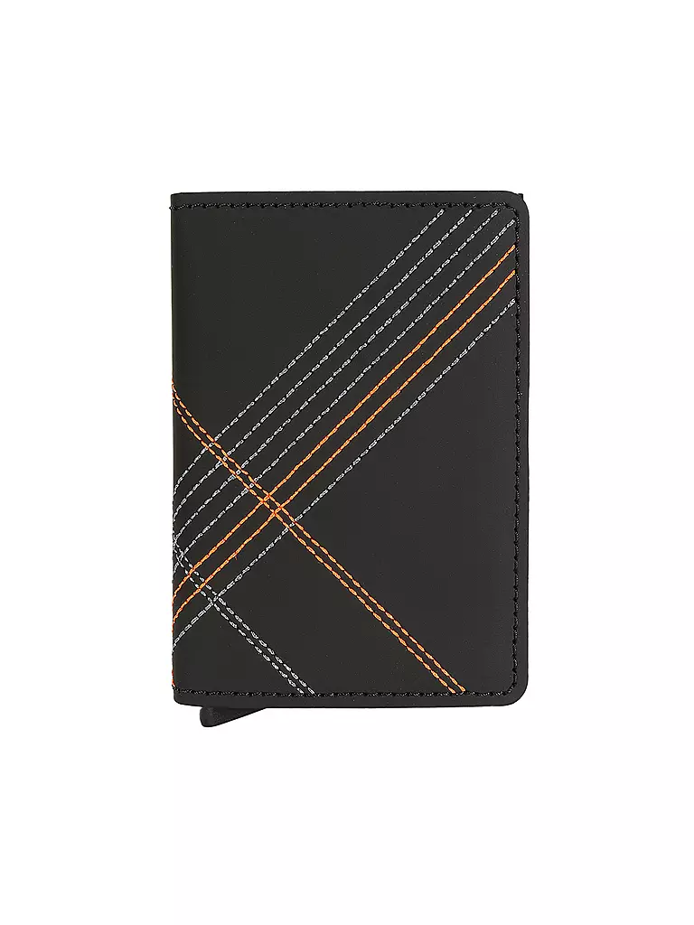 SECRID | Geldbörse SLIMWALLET STITCHED Orange | schwarz