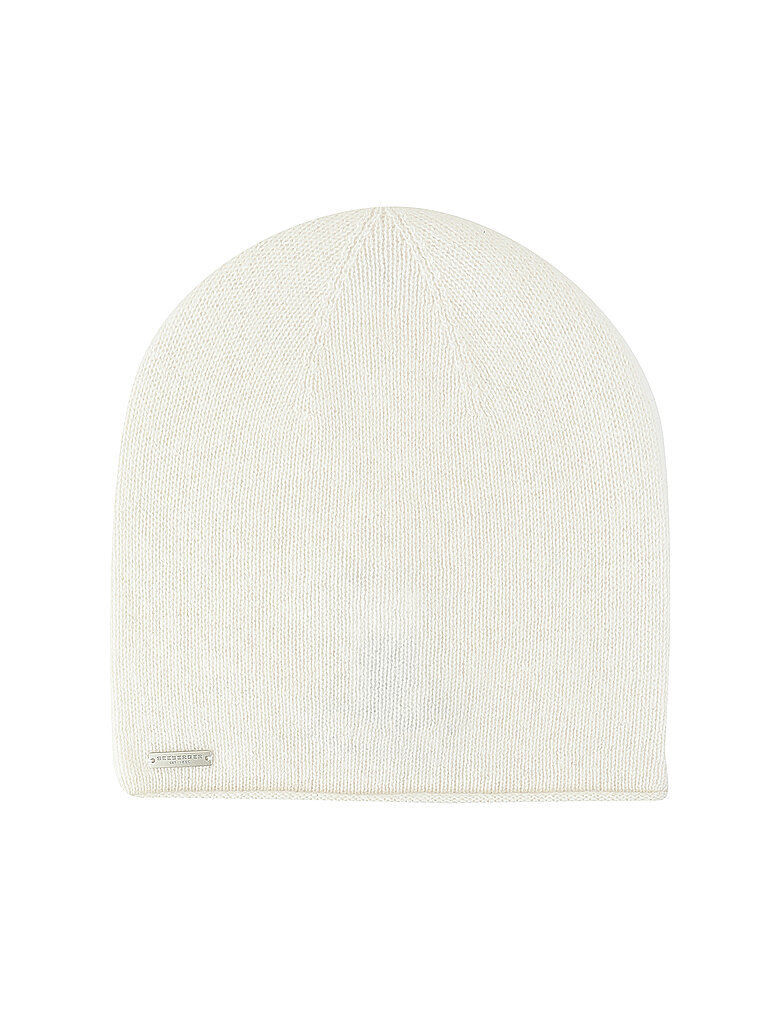 SEEBERGER Kaschmir Mütze - Haube creme