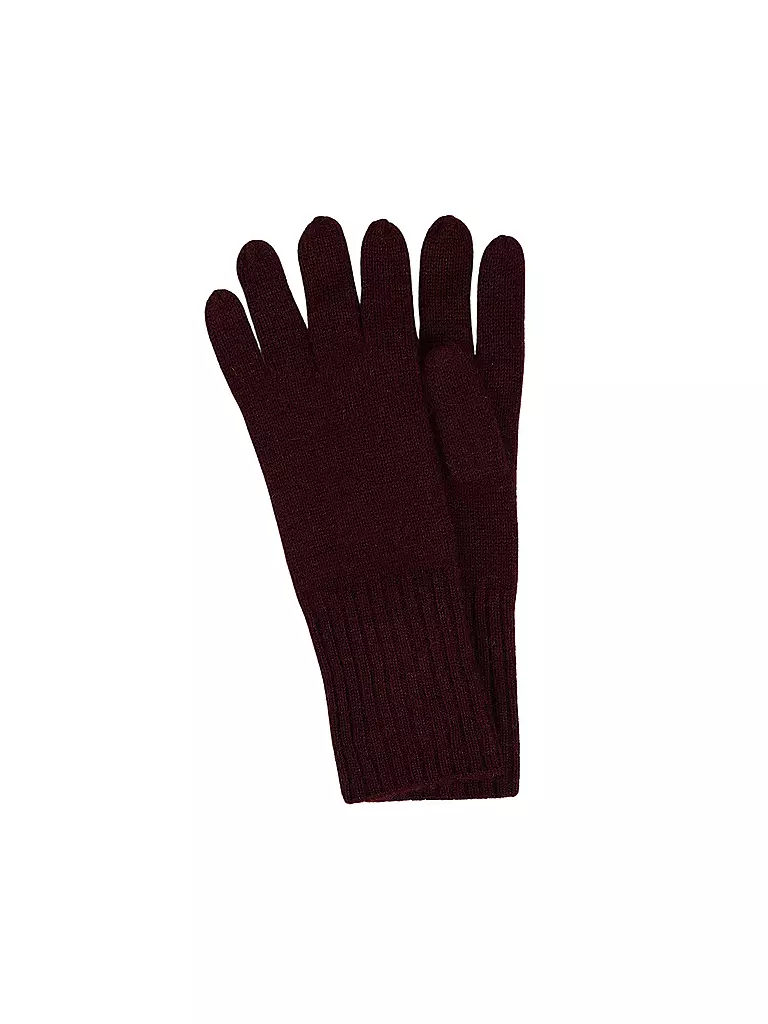 SEEBERGER | Kaschmir Handschuhe | dunkelrot