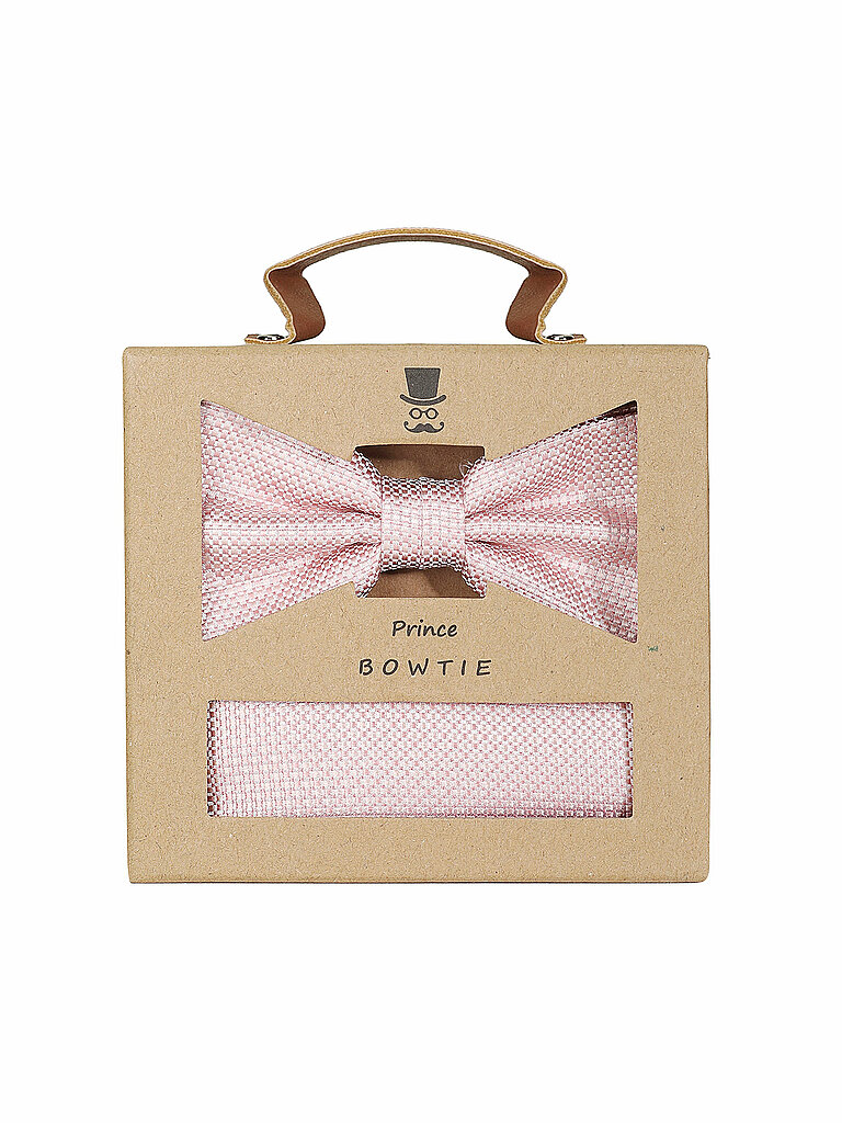 SEIDENFALTER Geschenkset - Fliege und Stecktuch  rosa