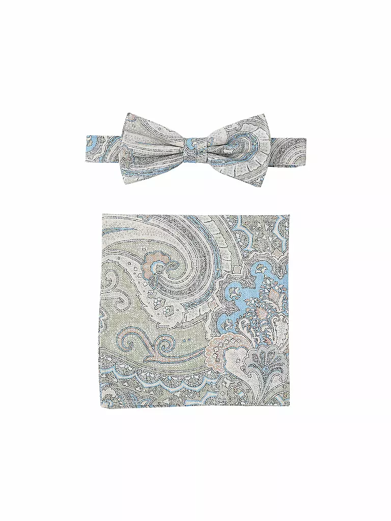 SEIDENFALTER | Set Fliege und Stecktuch PRINCE BOWTIE | grün