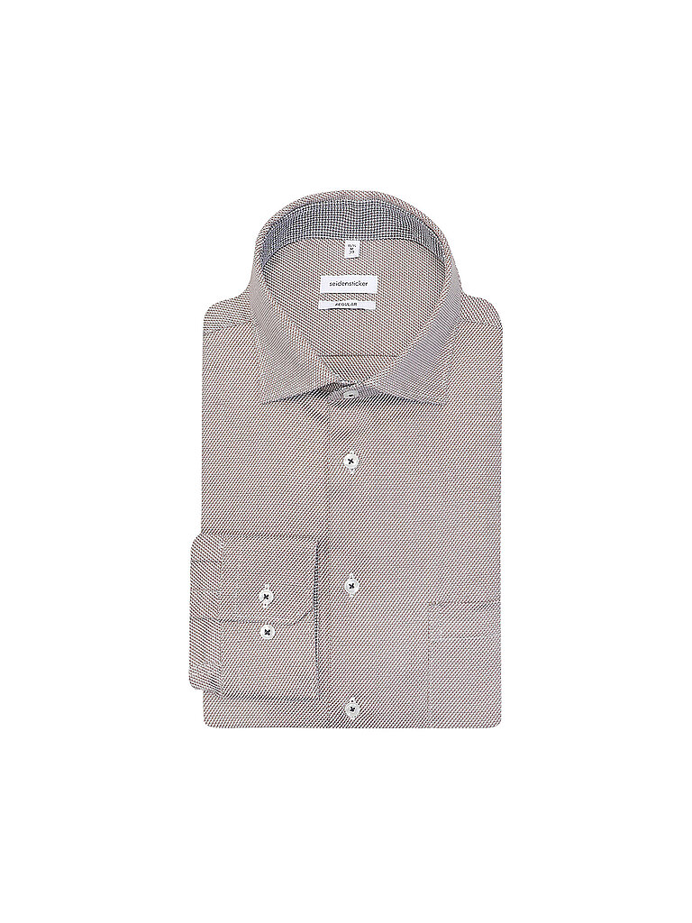SEIDENSTICKER Hemd Regular Fit braun | 38