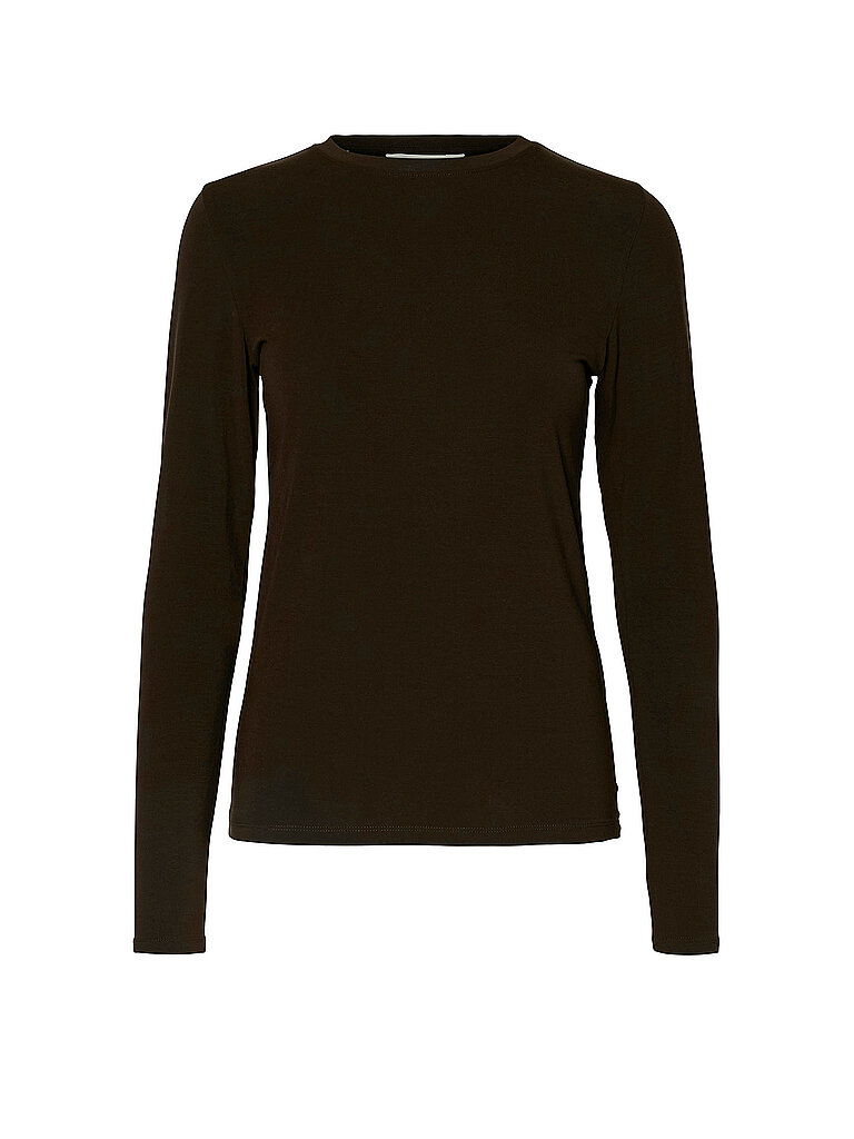 SELECTED FEMME Langarmshirt SLWMANJA  braun | M
