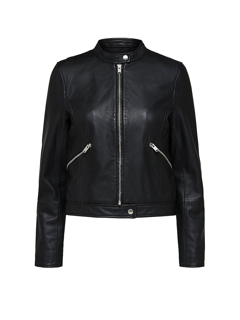 SELECTED FEMME Lederjacke  schwarz | 38