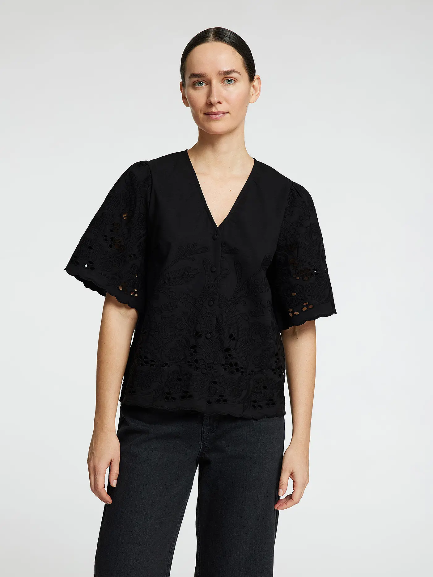 SELECTED FEMME | Bluse SLFDAHLIA BRODERI | schwarz