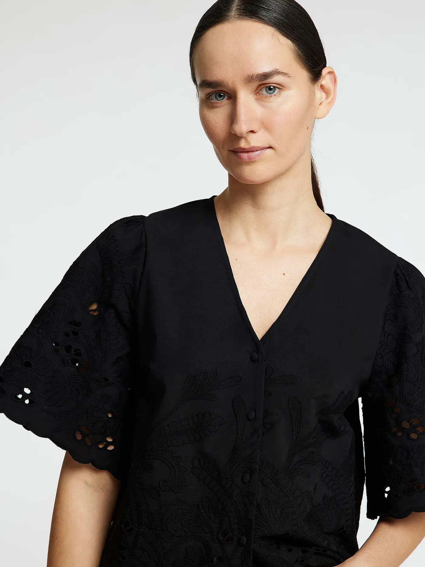 SELECTED FEMME | Bluse SLFDAHLIA BRODERI | schwarz