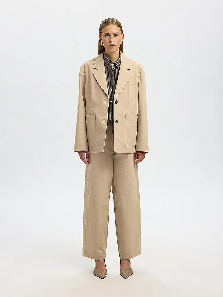 SELECTED FEMME | Businesshose SLFBARREL MARLA | creme