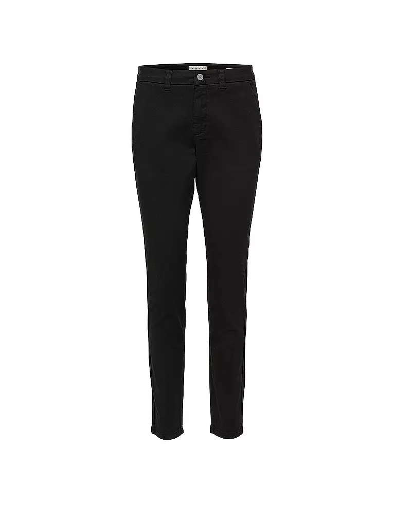 SELECTED FEMME | Chino Tapered Fit SLFMILEY  | schwarz