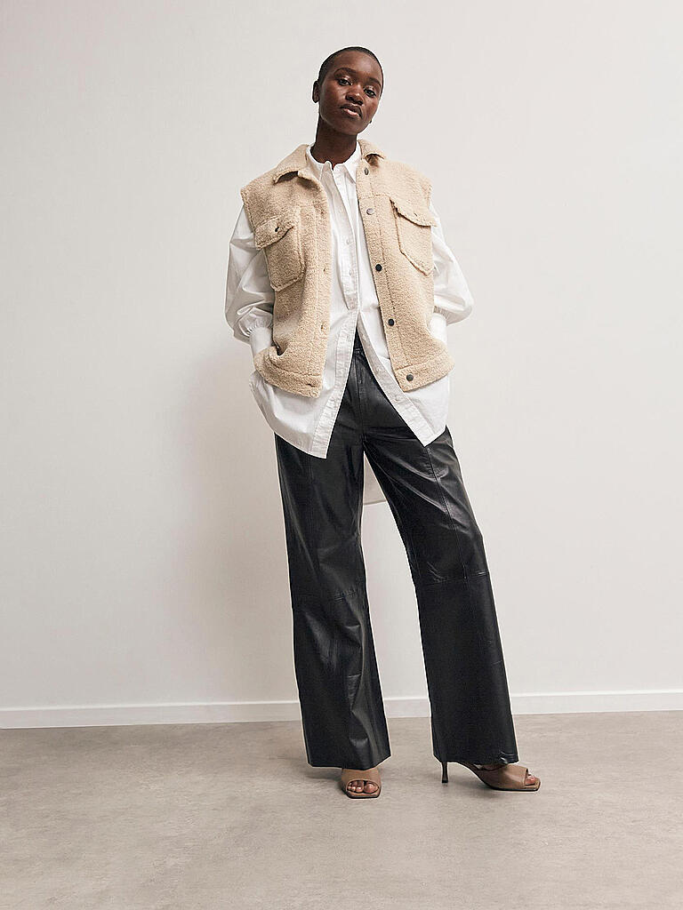 SELECTED FEMME | Gilet - Weste in Felloptik SLFJANY  | beige