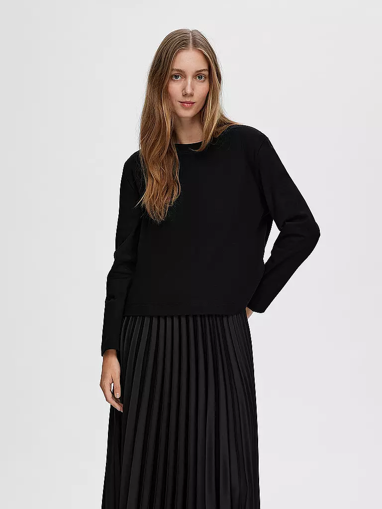 SELECTED FEMME | Langarmshirt SLFESSENTIAL | schwarz