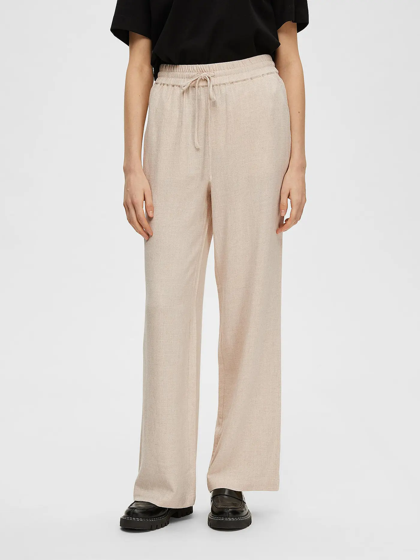 SELECTED FEMME | Leinenhose Jogging Fit  SLFVIVA-GULIA | beige