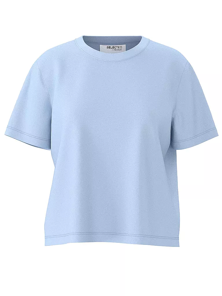 SELECTED FEMME | T-Shirt Boxy Fit SLFESSENTIAL | hellblau