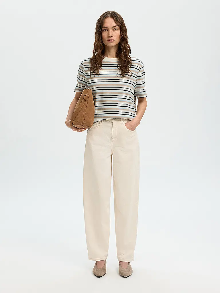 SELECTED FEMME | T-Shirt SLFESSENTIAL  | Creme