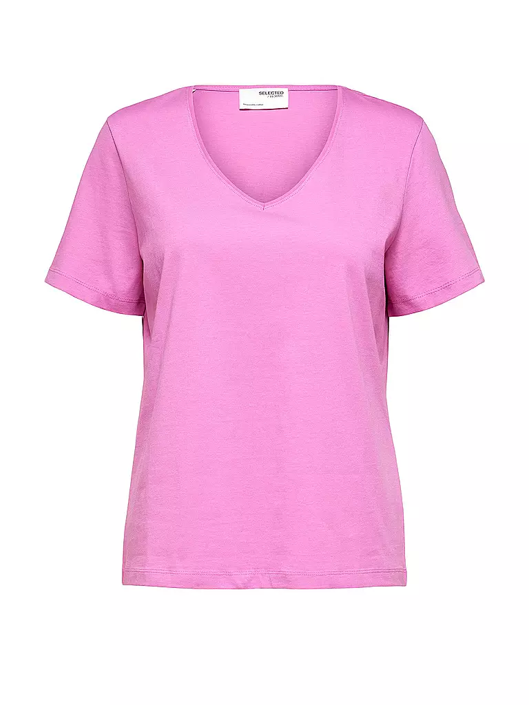 SELECTED FEMME | T-Shirt SLFESSENTIAL | rosa