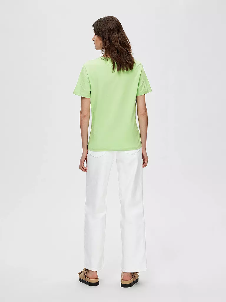 SELECTED FEMME | T-Shirt SLFESSENTIAL | hellgrün
