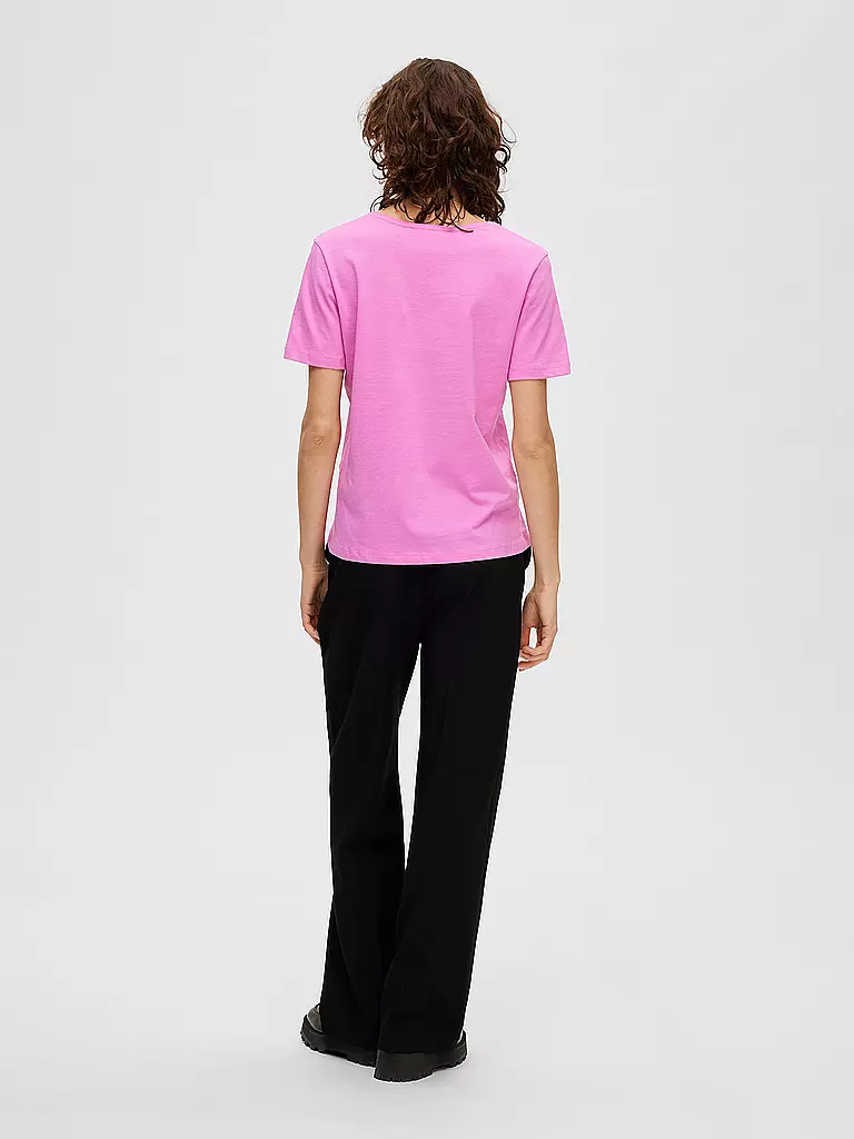 SELECTED FEMME | T-Shirt SLFESSENTIAL | rosa