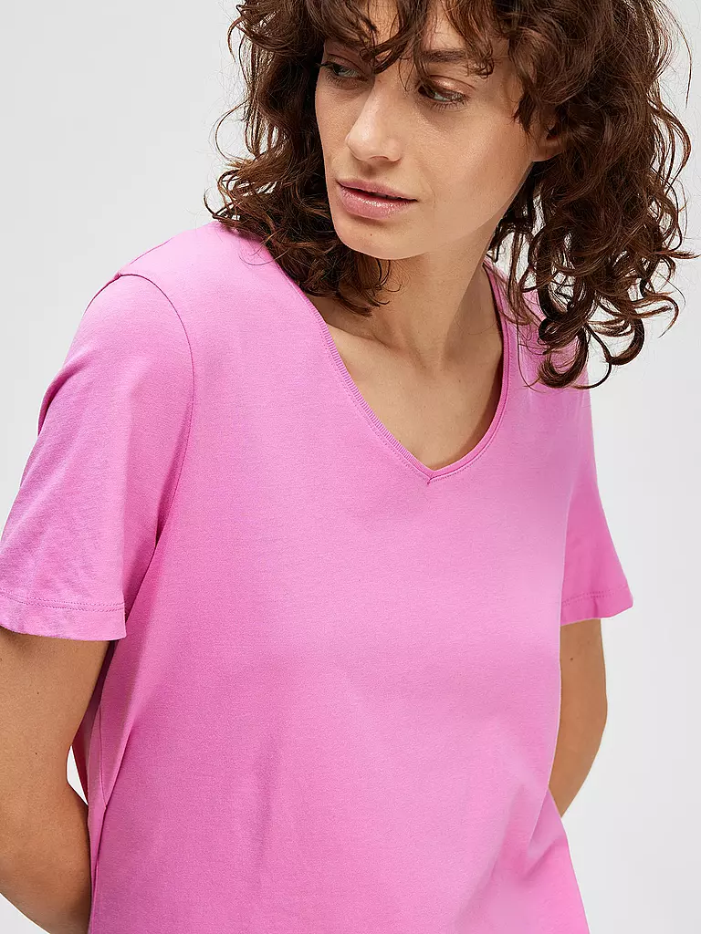 SELECTED FEMME | T-Shirt SLFESSENTIAL | rosa