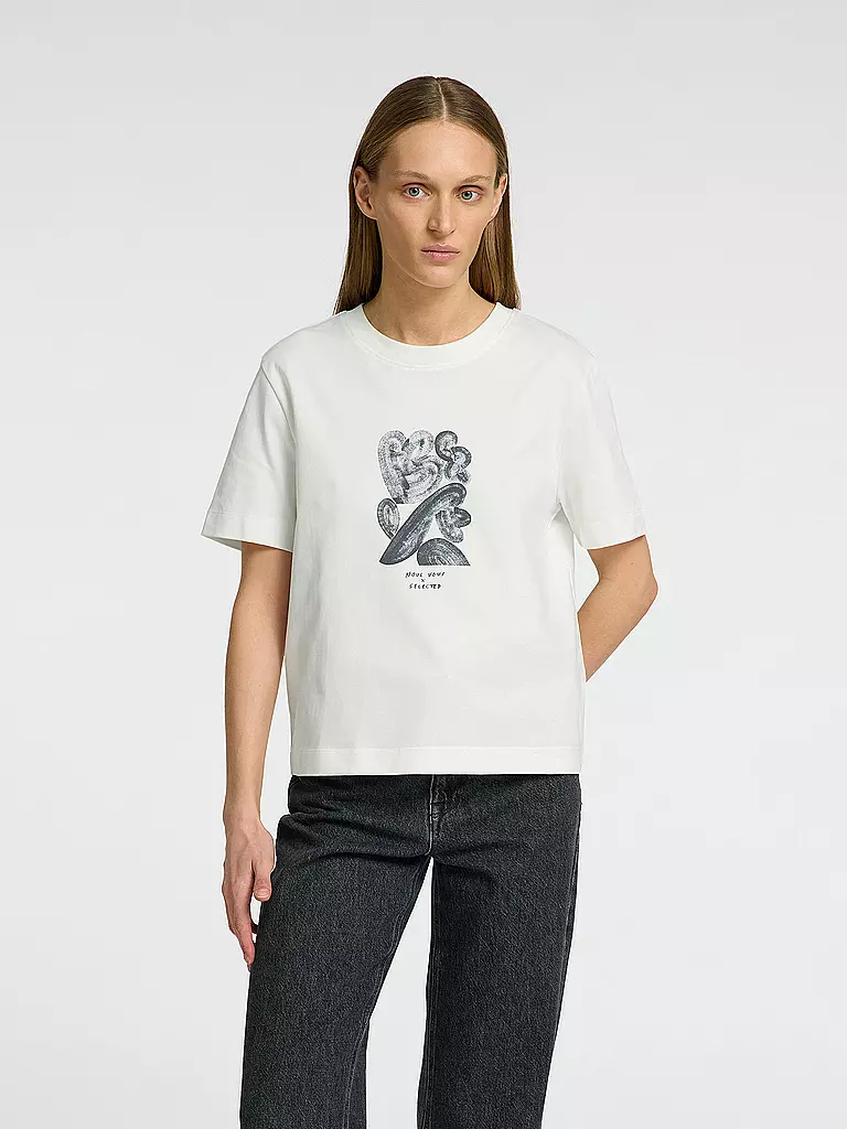 SELECTED FEMME | T-Shirt SLFESSENTIAL | weiss