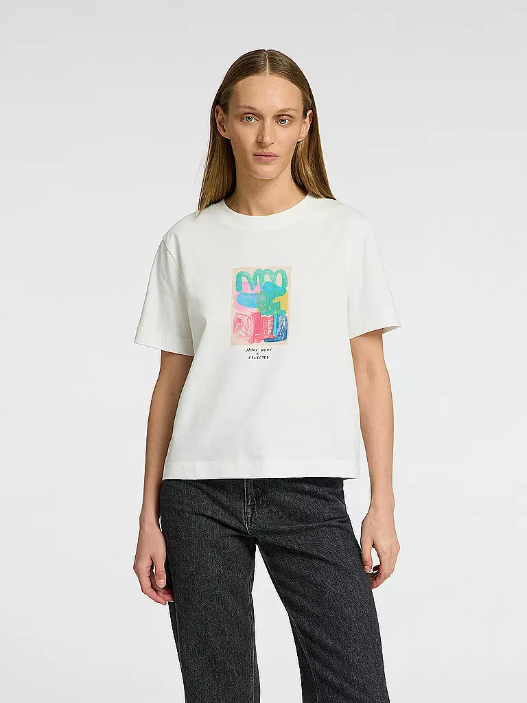 SELECTED FEMME | T-Shirt SLFESSENTIAL | weiss