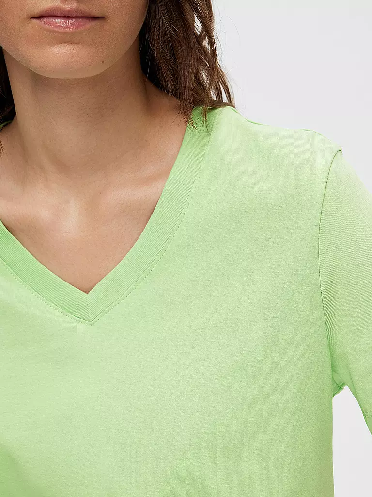 SELECTED FEMME | T-Shirt SLFESSENTIAL | hellgrün