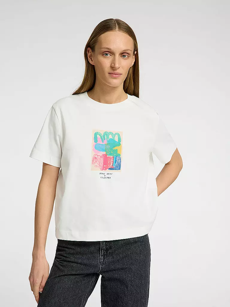 SELECTED FEMME | T-Shirt SLFESSENTIAL | weiss