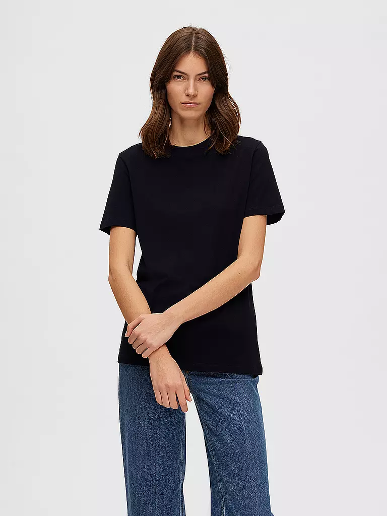 SELECTED FEMME | T-Shirt SLFMYESSENTIAL | schwarz