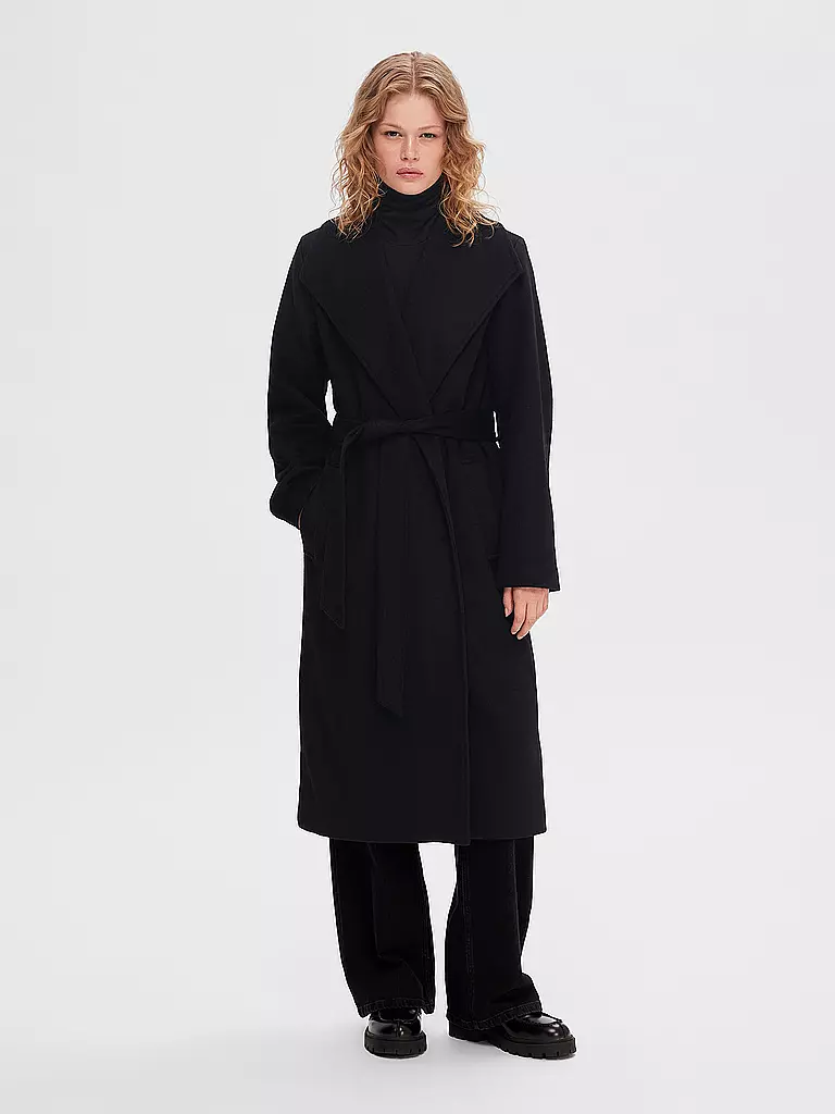 SELECTED FEMME | Wollmantel SLFROSA  | schwarz