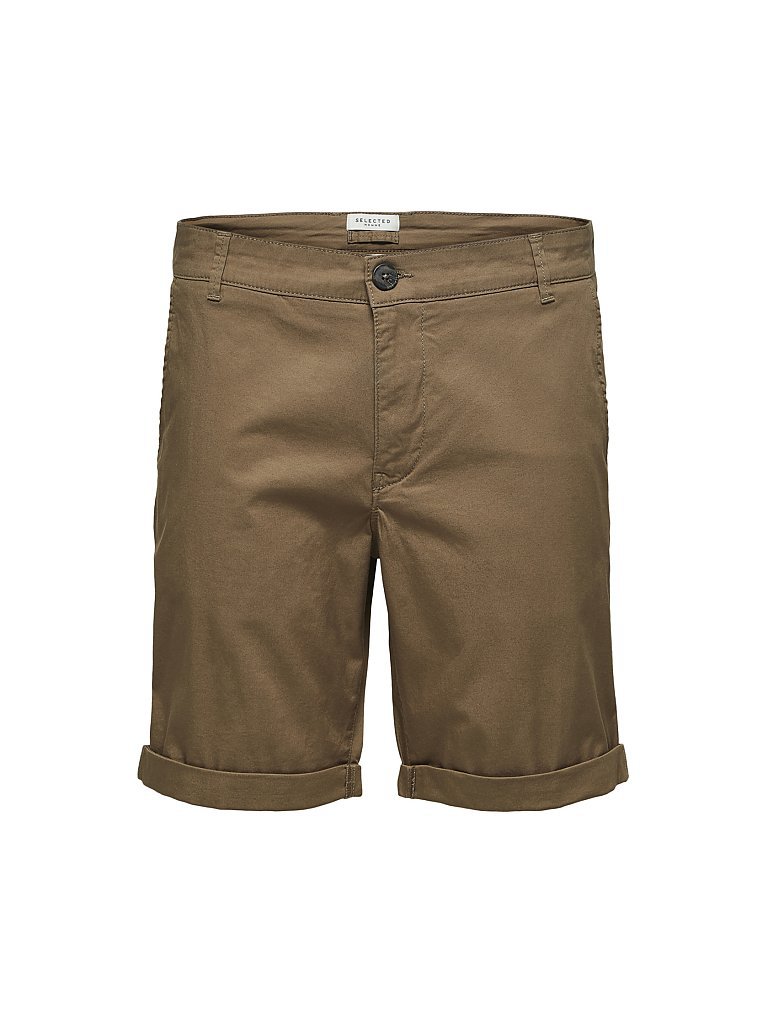 SELECTED Short Straight-Fit SLHPARIS braun | S