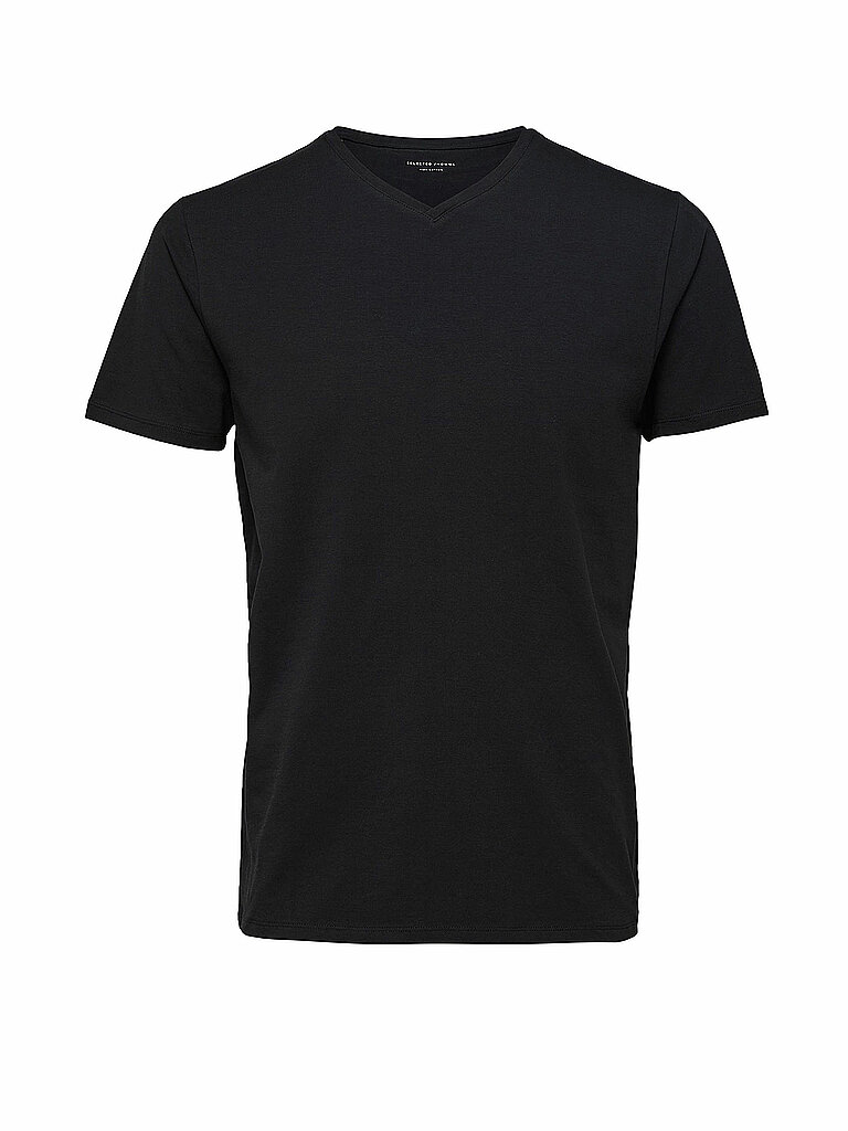 SELECTED T Shirt  SLHNEWPIMA  schwarz | L