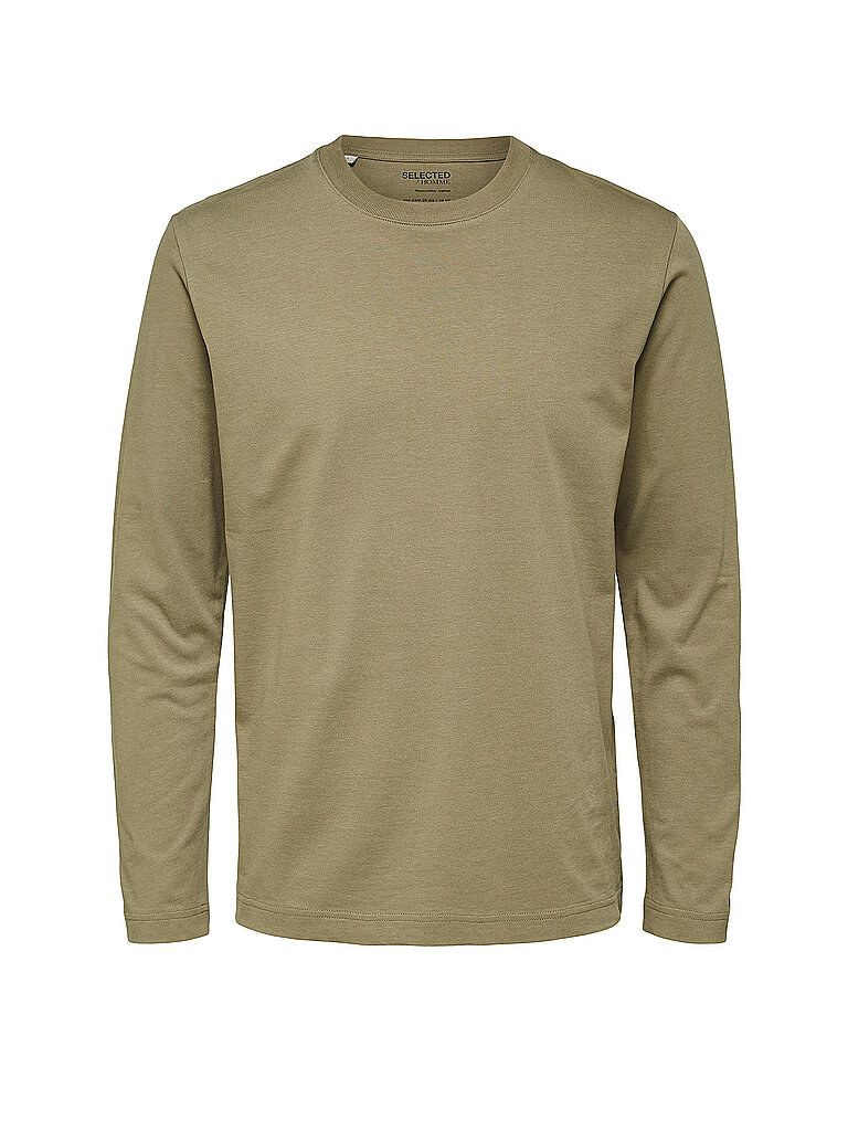 SELECTED Langarmshirt SLHRELAXCOLMAN200  olive | L