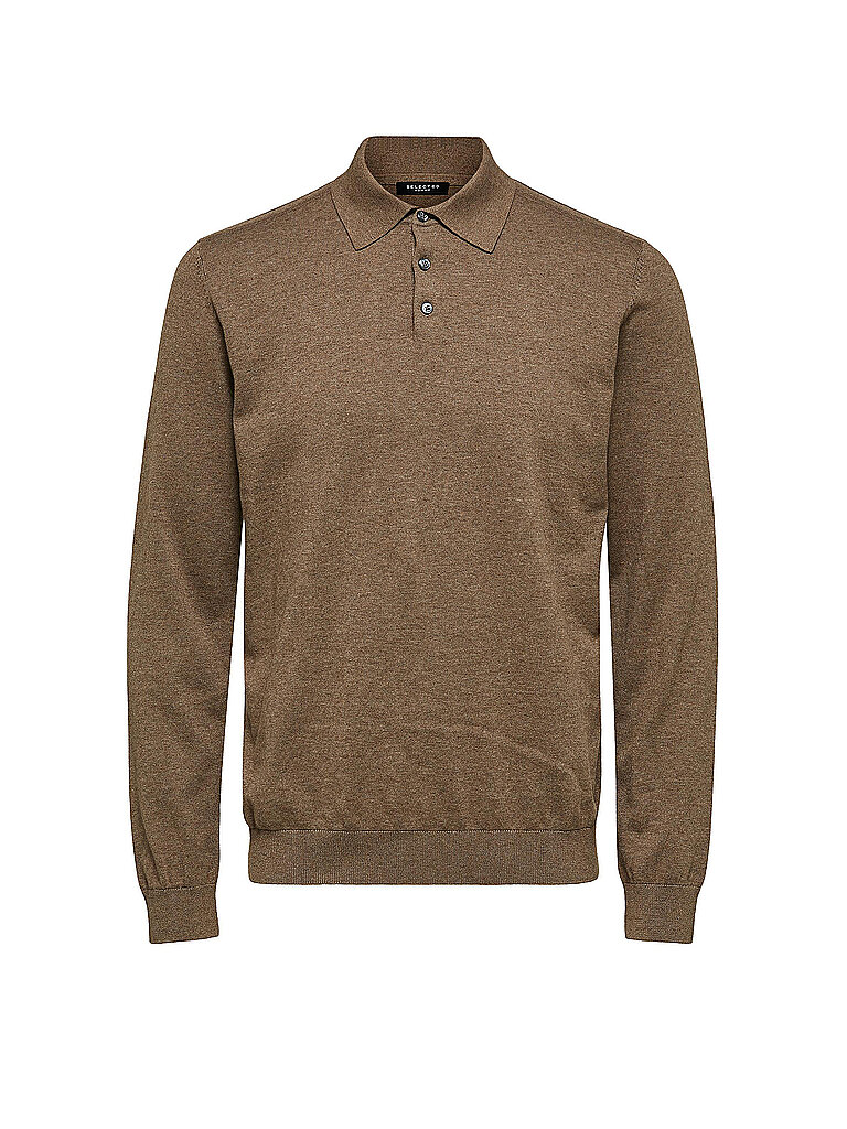 SELECTED Polopullover SLHBERG  braun | XL