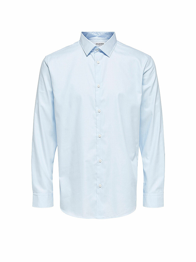 Selected Homme Slhslimethan Shirt LS Classic Noos, Herrenhemd, Langärmeliges Slim fit Male, 100% Baumwolle, Für jeden Anlass ob Business, Hochzeit oder Freizeit, Hellblau