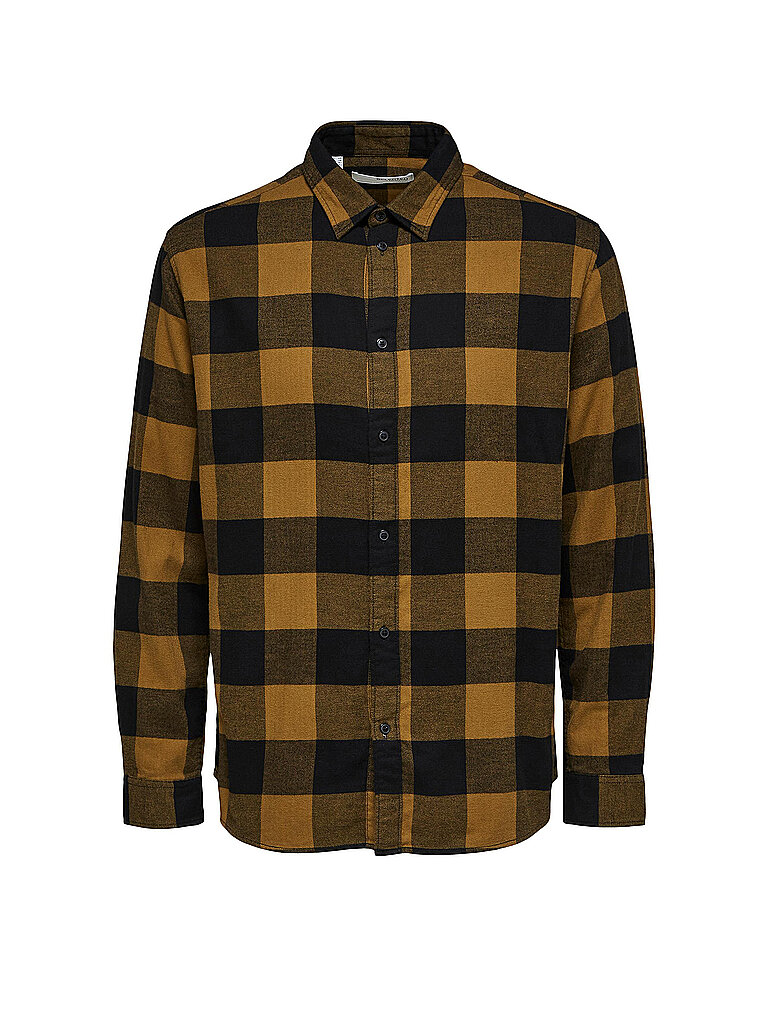 SELECTED Hemd Regular Fit  SLHREGBOX gelb | XL